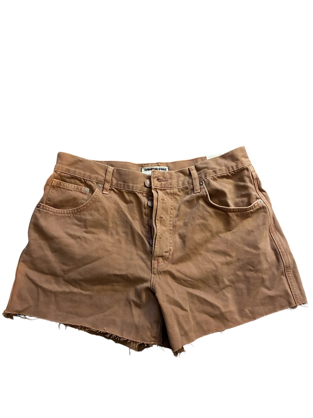 We The Free Tan Ivy mid-Rise Cutoff Shorts
